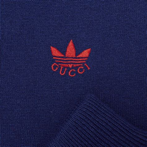 felpa gucci per adidas|Felpa adidas x Gucci in lana in blu scuro .